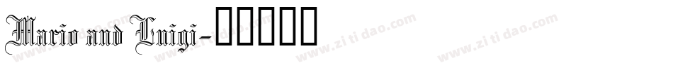 Mario and Luigi字体转换